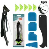 INF 12-delni komplet orodij za tesnjenje: 5-v-1 kovinski nož s kavljem in strgalom, (5000078633) | Shoptok.si