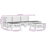  6-dijelna vrtna garnitura bijela od masivne borovine | shoptok.hr