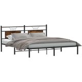  Okvir kreveta bez madraca boja hrasta 183x213 cm drveni | shoptok.hr