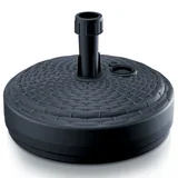 Podstavek za vrtni senčnik, 10L, fi390x130 mm, črn