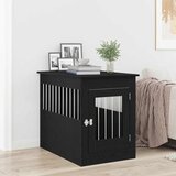 vidaXL Pohištvo za pasji boks črn hrast 80x55x68 cm inženirski les | Shoptok.si