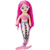  Pli&amp;scaron;ana igračka sirena s &amp;scaron;ljokastim repom 48 cm - roza Slike