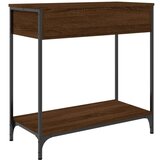  Konzolni stol smeđa boja hrasta 75x34 5x75 cm konstruirano drvo | shoptok.hr