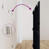  Uzglavlje za krevet Crno 127,5x3x90 cm od masivne borovine | Eponuda.com