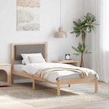  Krevetna konstrukcija Sivo-smeđa 80 x 200 cm Čvrsto borovo drvo | shoptok.hr