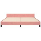  Posteljni okvir z vzglavjem roza 160x200 cm žamet, (20903332) | Shoptok.si