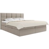 MID.YOU POSTELJA Z VZMETNICO 200 cm x 200 cm , les, tekstil, leseni material bež | Shoptok.si