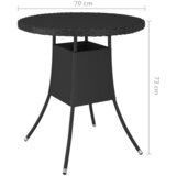  Vrtni stol crni 70 x 70 x 73 cm od poliratana | shoptok.hr