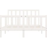  Posteljni okvir bel iz trdnega lesa 140x200 cm, (20684948) | Shoptok.si