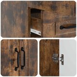  Strani šal Dimljen hrast 66 x 34,5 x 92 cm Inženirski les, (5000217785) | Shoptok.si