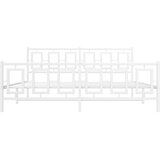  Metalni okvir kreveta uzglavlje i podnožje bijeli 180x200 cm | shoptok.hr