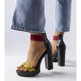 Gemre Yellow sandals with snake print Knoxville | ePonuda.com