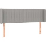  Uzglavlje s ušima svjetlosivo 147x16x78/88 cm od tkanine | shoptok.hr