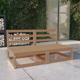 Maison Chic Vrtni kavč - Zunanji kavč dvosed medeno rjave barve trdna borovina, (22041753) | Shoptok.si