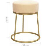  Okrogel stolček mareličen žamet, (20821729) | Shoptok.si