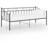  Okvir za krevet na razvlačenje crni metalni 90 x 200 cm | shoptok.hr