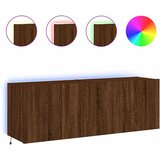  Zidni TV ormarići LED 2 kom smeđa boja hrasta 60x35x41 cm | shoptok.hr