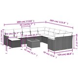  12-dijelni set vrtnih sofa od poliratana s jastucima bež | shoptok.hr