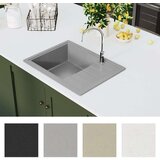  Kuhinjsko pomivalno korito z luknjo ovalno siv granit, (21670610) | Shoptok.si