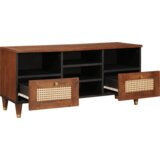 vidaXL Omare in policami za shranjevanje medijev s predalom s polico s shranjevanjem Rjava | Shoptok.si