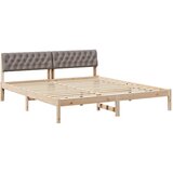  Okvir kreveta Smeđa i taupe 180 x 200 cm Masivna borovina | shoptok.hr