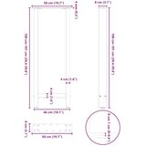  Noge za barsko mizo iz naravnega jekla 2 kosa 50 x (100-101) cm jeklo | Shoptok.si