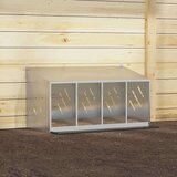 vidaXL kutija za gniježđenje za piliće s 4 odjeljka metala | shoptok.hr