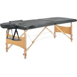 vidaXL Masažna miza z 2 conama lesen okvir antracit 186x68 cm | Shoptok.si