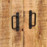 Police Knjižna omara 4-nadstropna 80x30x180 cm robusten mangov les | Shoptok.si