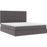  s prostorom za pohranu s LED-om Siva 180 x 200 cm | shoptok.hr