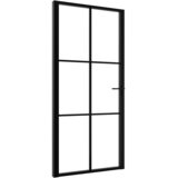 Sobna vrata od stakla ESG i aluminija 102,5 x 201,5 cm crna | shoptok.hr