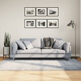  Čupavi tepih PAMPLONA visoka vlakna moderni plavi 140 x 200 cm | shoptok.hr