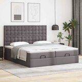  Otomanski krevet s madracima i LED sivi 160x200cm umjetna koža | shoptok.hr