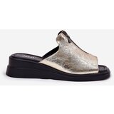 Boto Ladies Wedge Sandals With Zipper Gold Irriva | shoptok.hr