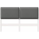  Tapecirani uzglavlje s uzglavljem Bijela i svijetlo siva 120 cm | shoptok.hr