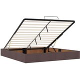 vidaXL Otomanski posteljni okvir brez vzmetnice temno rjava 200x200 cm, (21670747) | Shoptok.si