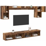 TV zidne jedinice s LED-om 6 pcs Staro drvo Konstruirano drvo | shoptok.hr