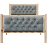  Krevetna konstrukcija s uzglavljem Svijetlo siva 90 x 200 cm Smeđa | Shoptok.si