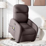 Maison Chic Električni masažni naslanjač - Relax naslanjač s funkcijo vstajanja temno rjav, (22061206) | Shoptok.si