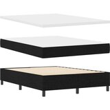  Postelja s škatlo z ležiščem in klopjo črna 140x200 cm tkanina, (22082757) | Shoptok.si