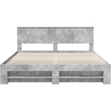  Krevetna konstrukcija s uzglavljem Betonski sivi 200 x 200 cm | Eponuda.ba