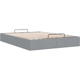vidaXL Otomanski posteljni okvir brez vzmetnice siv 140x200 cm blago | Shoptok.si
