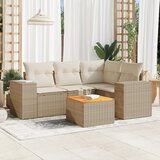  5-dijelni vrtni set sofa s jastucima bež od poliratana | shoptok.hr