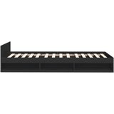 vidaXL Okvir kreveta s ladicom crni 90 x 190 cm konstruirano drvo | shoptok.hr
