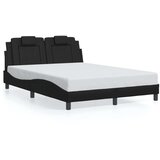vidaXL Posteljni okvir z LED lučkami črn 120x200 cm umetno usnje | Shoptok.si