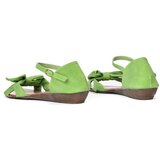 Resti Green sandals on a low heel with a bow Verbinea - Footwear | shoptok.hr
