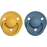 Bibs De Lux Natural Rubber Size 2: 6+ months duda Mustard / Petrol 2 kom | shoptok.hr