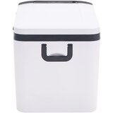  Prijenosni hladnjak s ručkom i adapterom crno-bijeli 18 L PP/PE | shoptok.hr