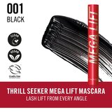 Rimmel London Thrill Seeker Mega Lift maskara za volumen nijansa 001 Black 10 ml | shoptok.hr