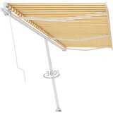 vidaXL Samostojeća tenda na ručno uvlačenje 600 x 300 cm žuto-bijela | shoptok.hr